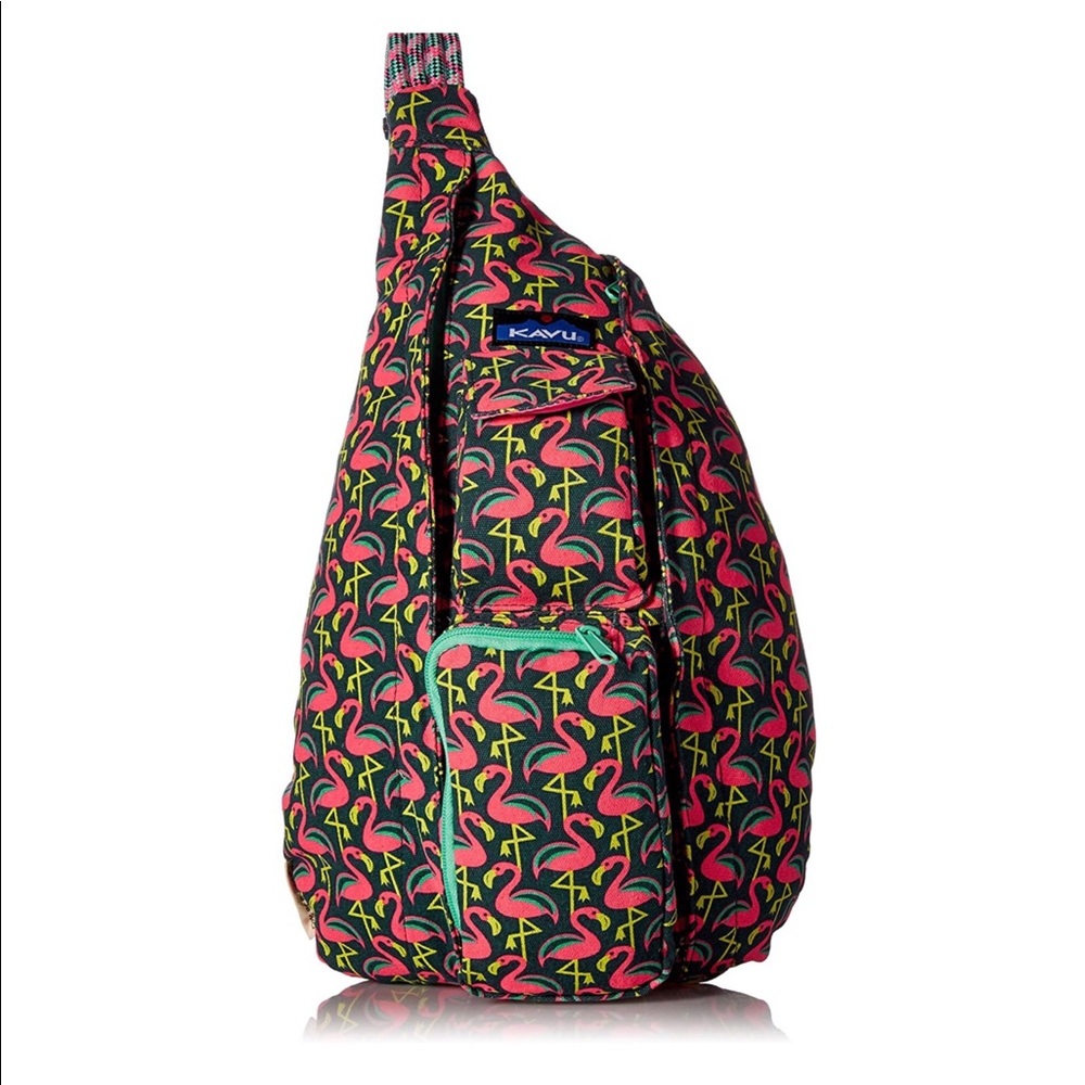 KAVU Flamingo Rope Sling Bag NWT